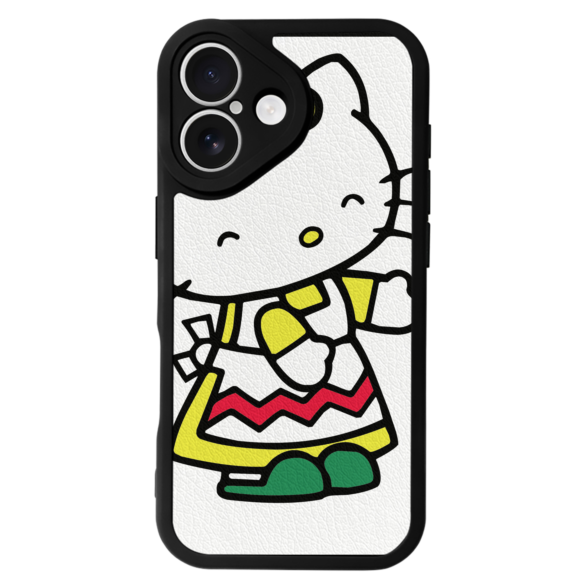 （画像用） Hello Kitty ハローキティ 【iPhone 16シリーズ対応】シリコンスマホケース（レザー調） 材質：シリコン